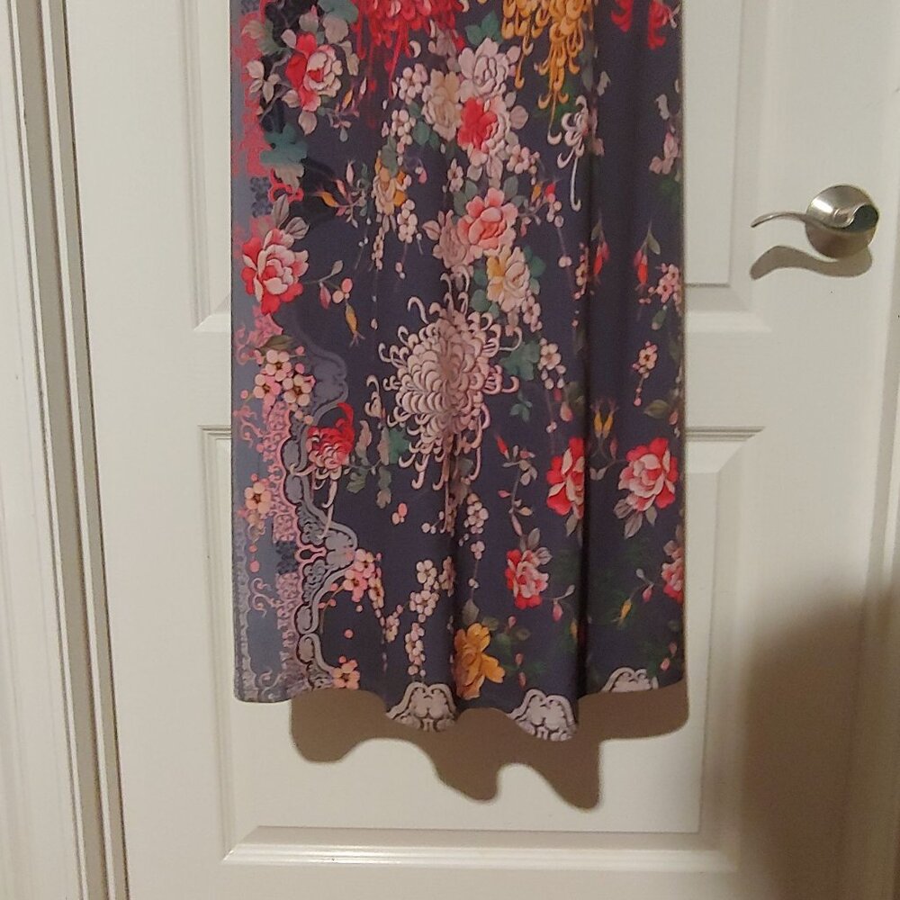 Johnny Was Maxi Sleeveless Floral Resort Beachy Mature Attractive Sexy Dress XS - Picture 12 of 14